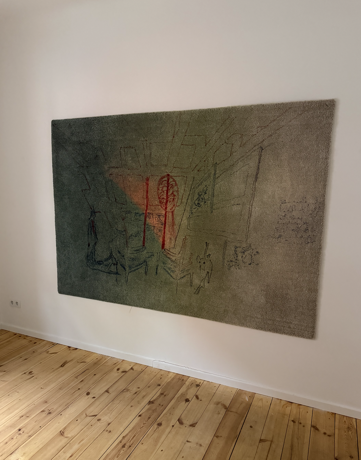 Jannis Besen, 
										   , 2026, felt pen and ink on rug